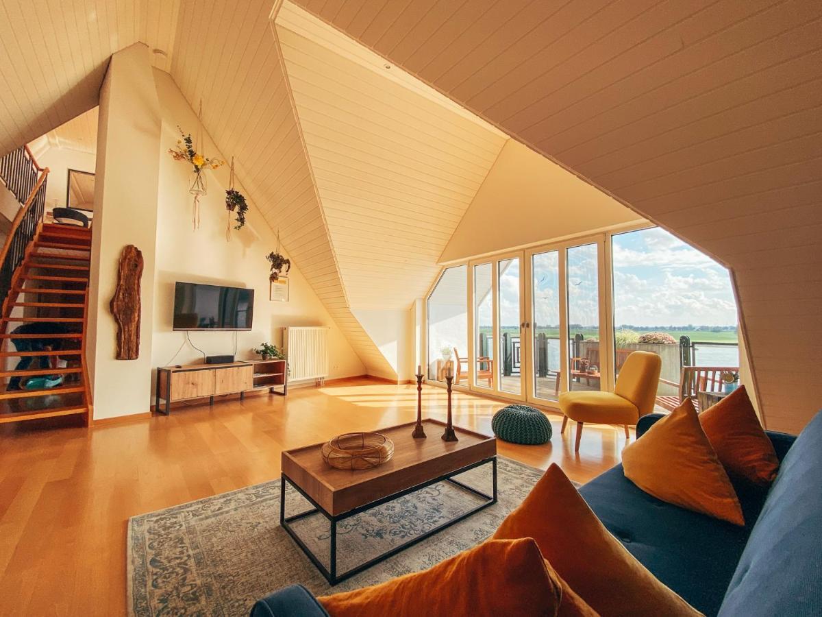 Rheinloft 3 - Grosse Giebelwohnung Mit Dachterrassen An Der Rheinpromenade Emmerich Kültér fotó